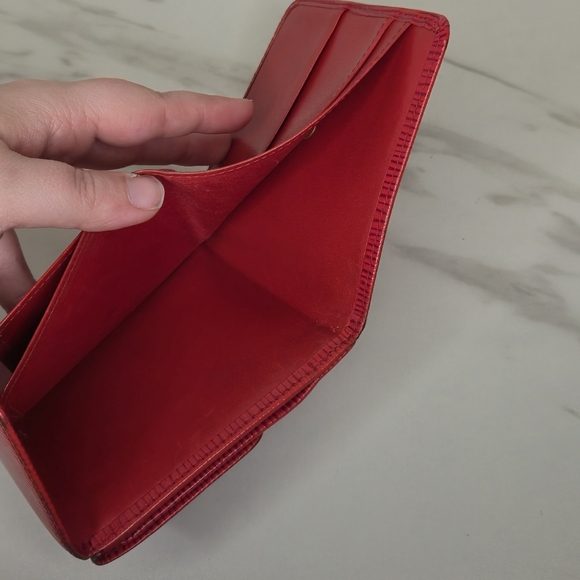 Louis Vuitton Red Epi Leather Compact Snap Wallet - Picture 10 of 10